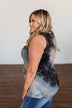 Admit My Love Tie Dye Tank Top- Charcoal, Tan, & Deep Navy