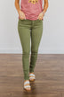 KanCan High-Rise Colored Skinny Jeans- Kale