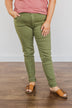 KanCan High-Rise Colored Skinny Jeans- Kale