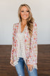 Power Of Love Floral Lace Kimono- Light Pink