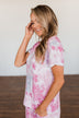 Just My Type Pink Tie Dye Top