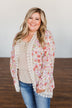 Power Of Love Floral Lace Kimono- Light Pink
