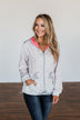 Singing In The Rain Leopard Jacket- Ivory, Grey, & Pink