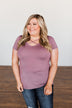 Meet Me Here Short Sleeve Top- Dark Mauve