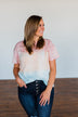 Leads To You Color Block Top- Peach, Pink, & Blue