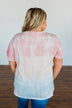 Leads To You Color Block Top- Peach, Pink, & Blue