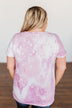 First Love Tie Dye V-Neck Top- Pink, Purple, Ivory