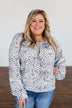 Never Look Back Long Sleeve Leopard Top- Grey & Ivory