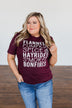 "Flannels, Pumpkin Spice, Hayrides.." Graphic Tee- Deep Maroon
