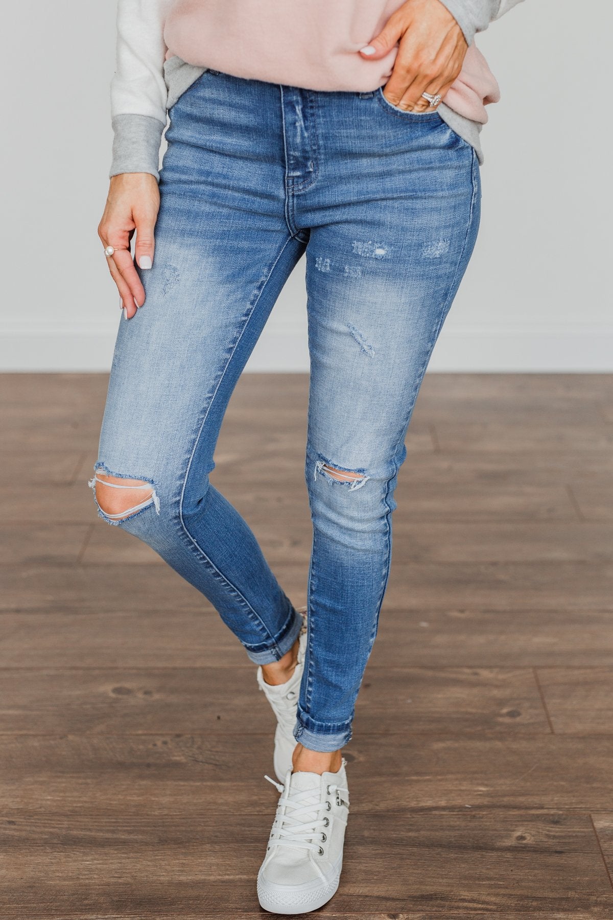 KanCan High-Rise Skinny Jeans- Alexa Wash