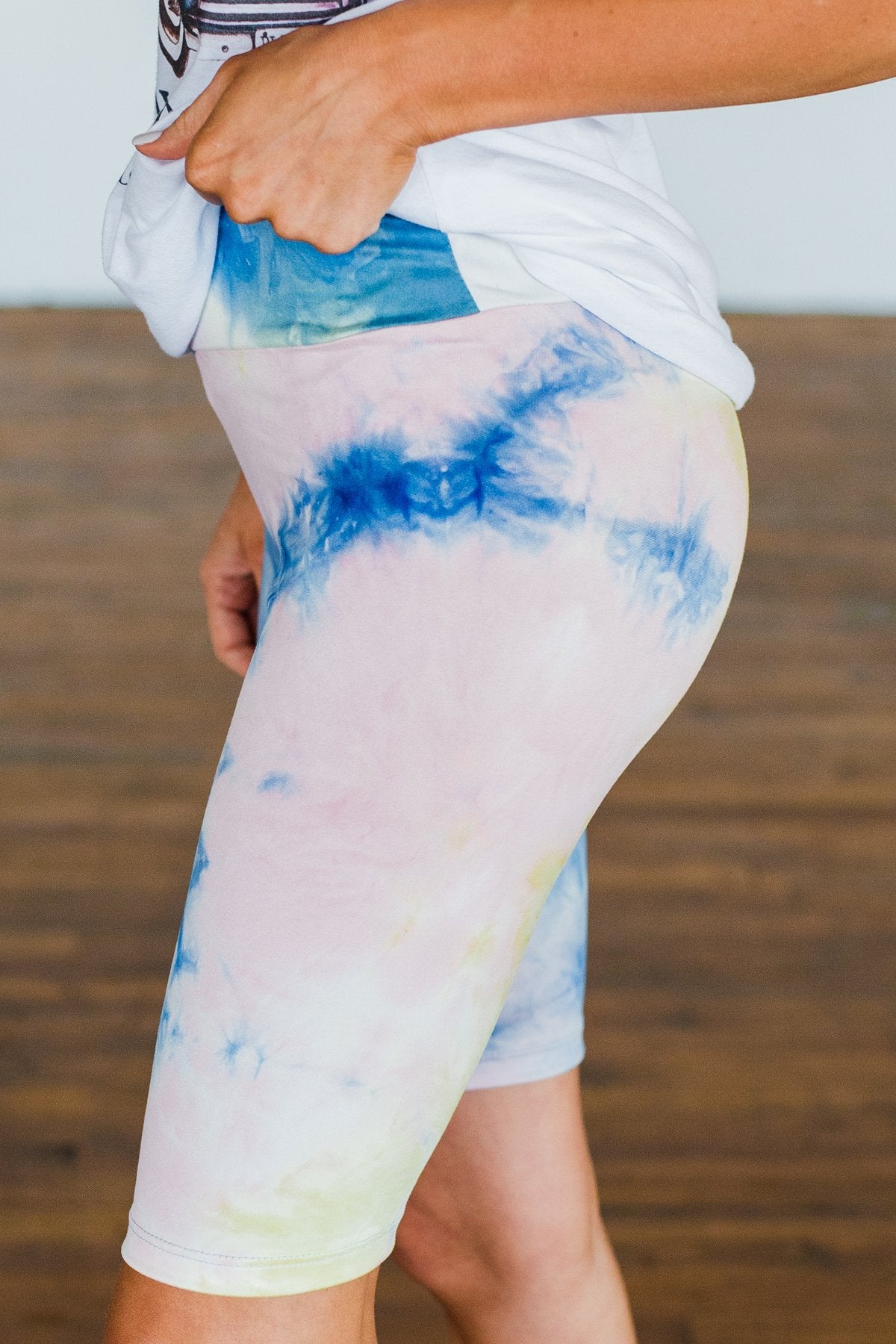 Travel Along Tie Dye Lounge Biker Shorts- Multi-Color