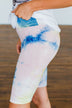 Travel Along Tie Dye Lounge Biker Shorts- Multi-Color