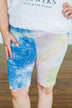 Travel Along Tie Dye Lounge Biker Shorts- Multi-Color