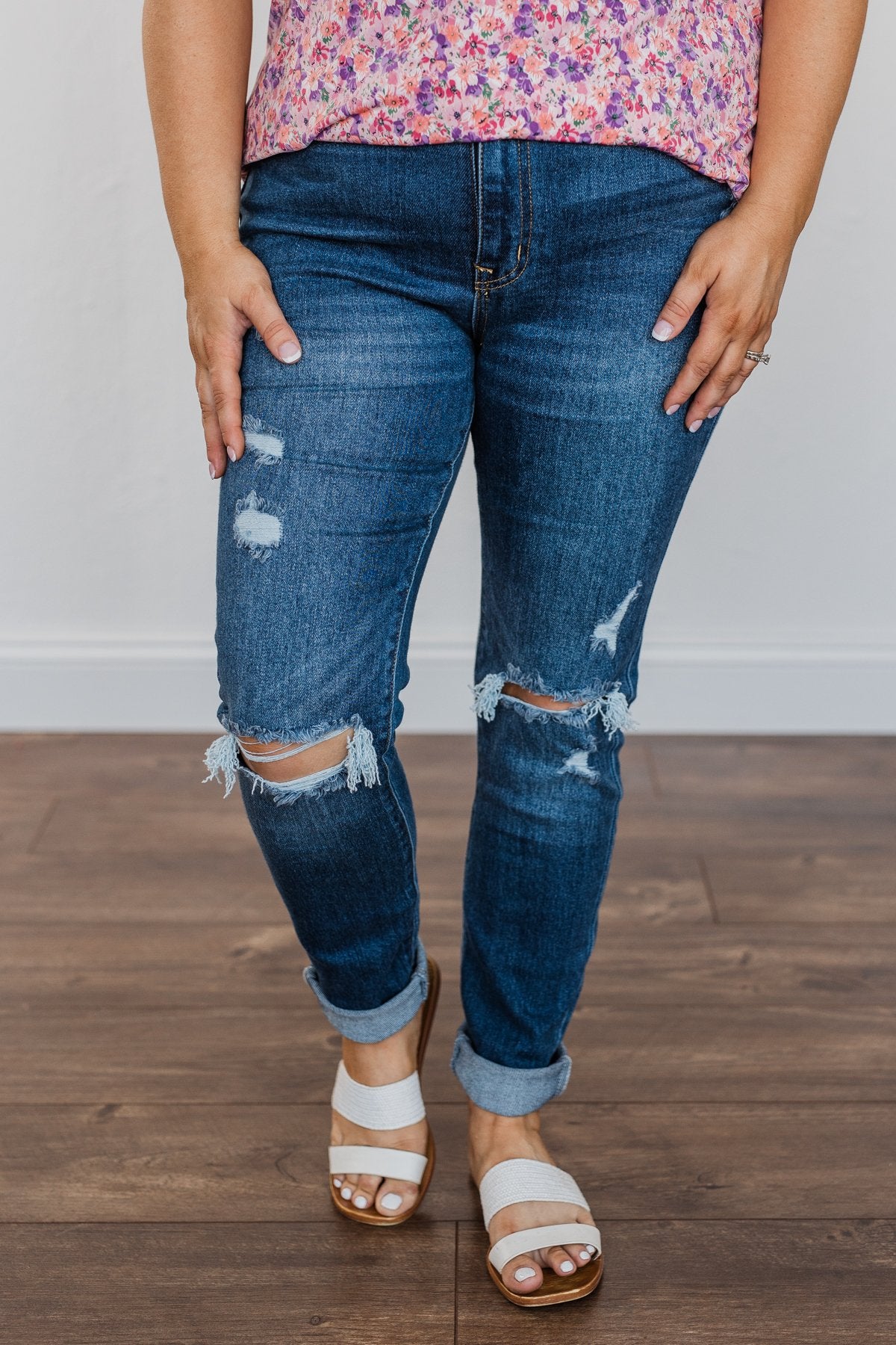 White Birch Distressed Skinny Jeans- Ramona Wash
