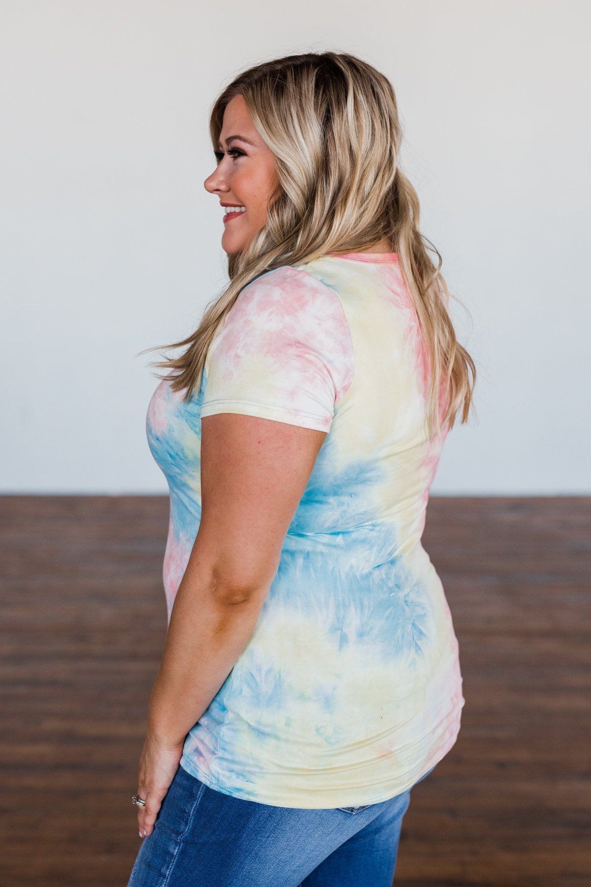 Colors Of Love Criss-Cross Tie Dye Top- Multi-Color