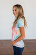 Colors Of Love Criss-Cross Tie Dye Top- Multi-Color