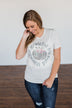 "Grateful, Blessed, Thankful" Graphic Tee- Heathered Oatmeal