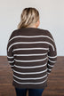 No Such Thing Striped Sweater- Charcoal Green