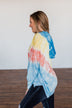 Dreaming of Sunshine Oversized Hoodie- Blue, Yellow, & Coral