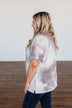 Whatever You Say Tie Dye Top- Plum & Grey