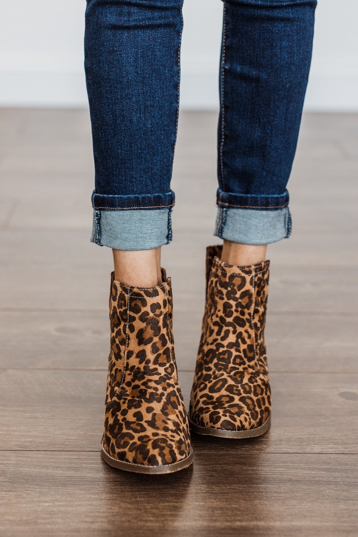 cheap leopard booties