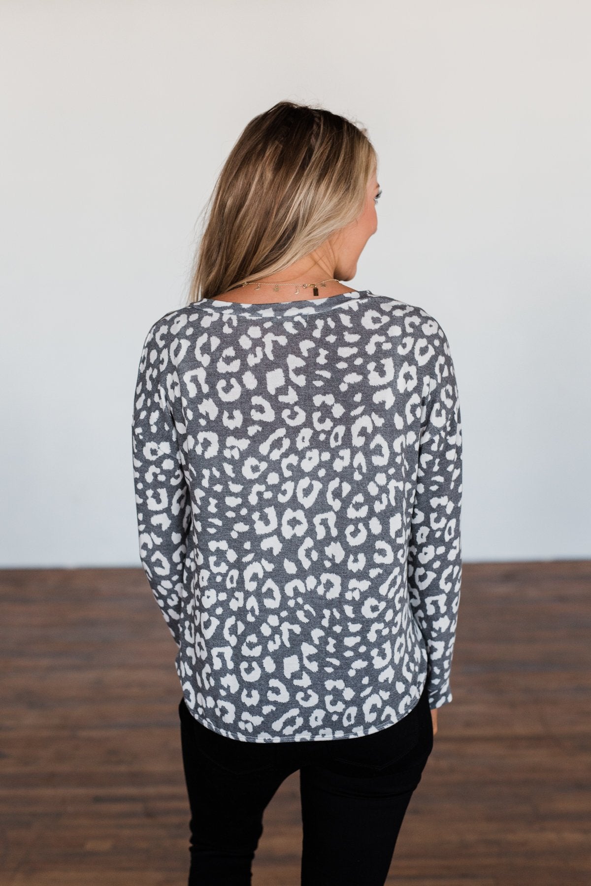Love of the Wild Leopard Print Blouse- Off White