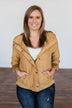 Comes To This Hooded Jacket- Camel