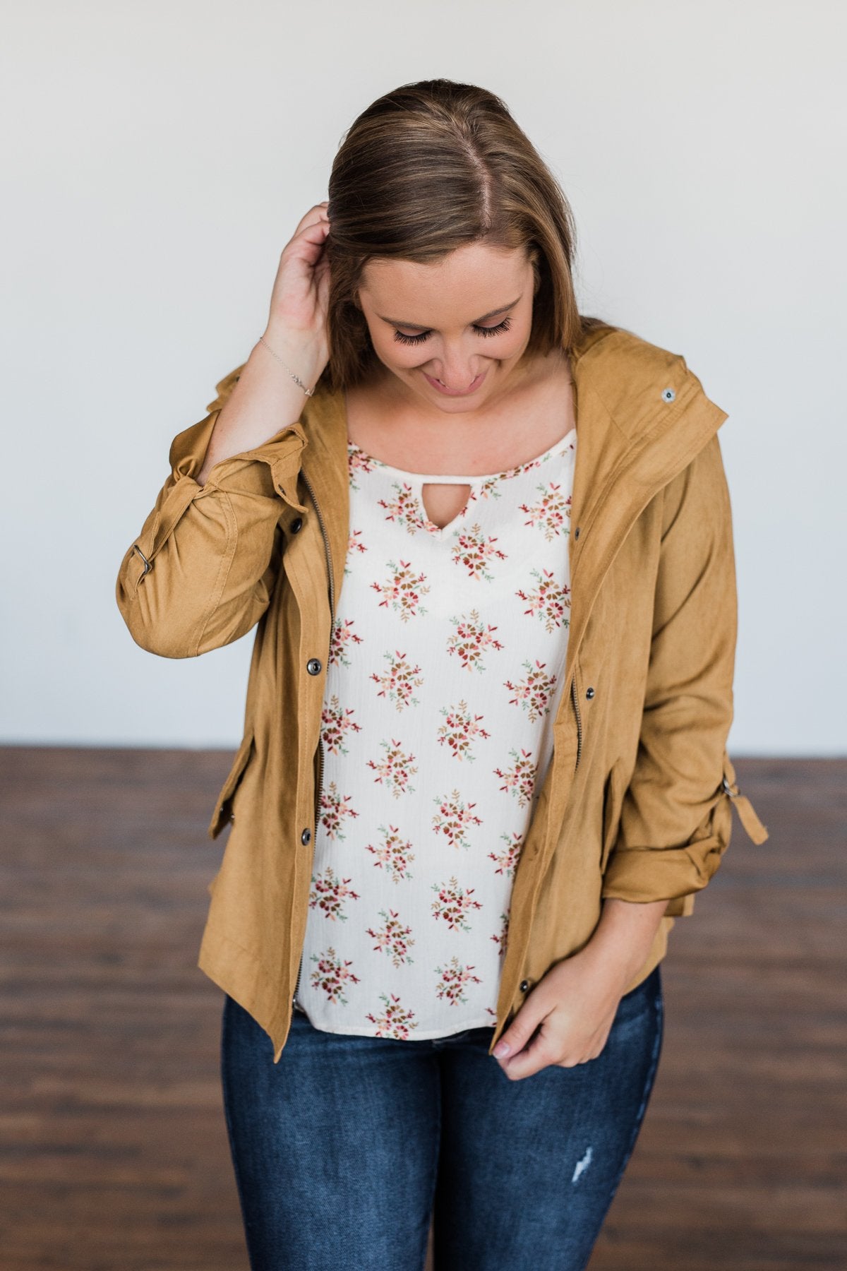 Dance To The Rhythm Floral Tank Top- Cream