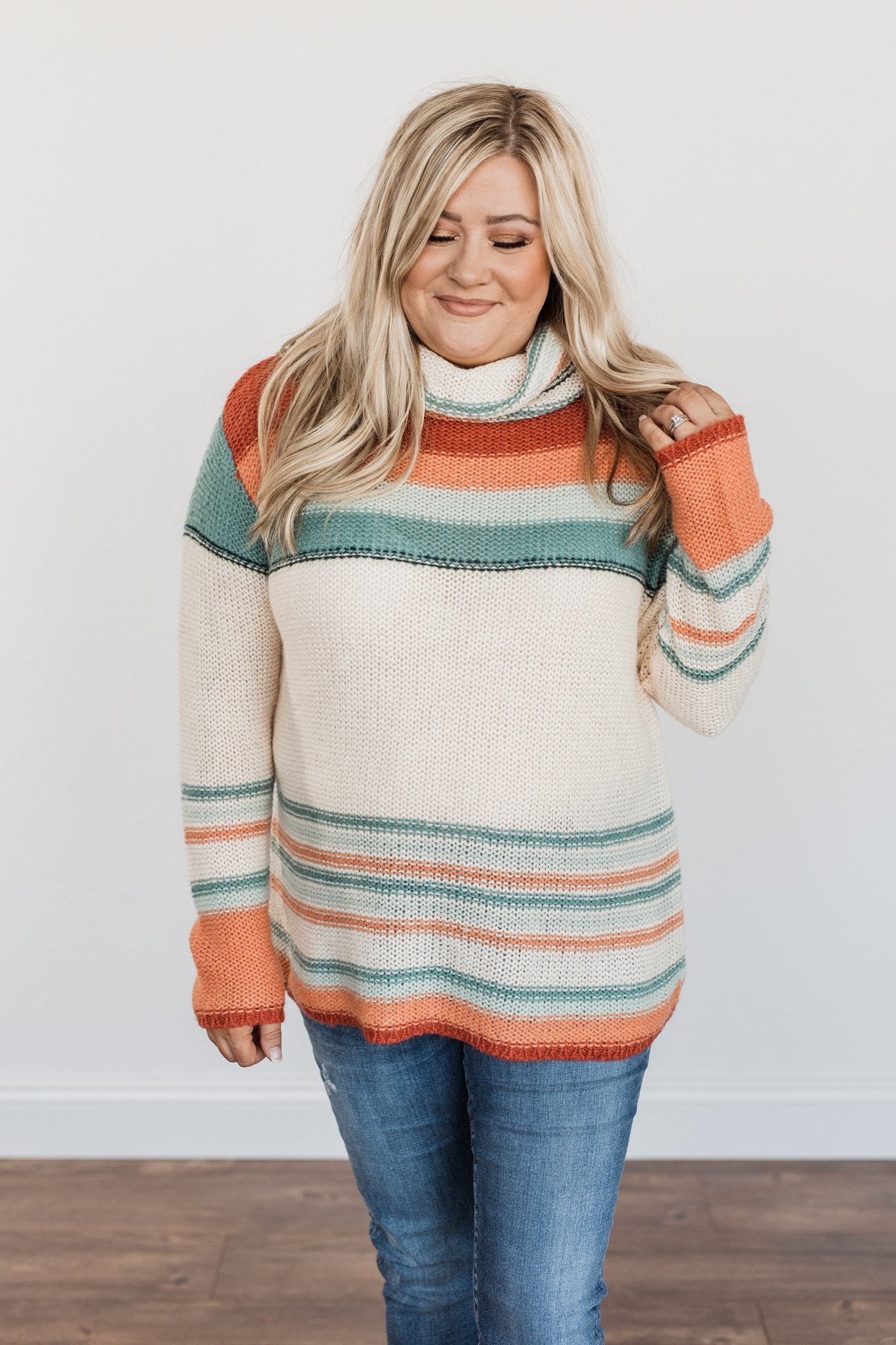 Rust cowl neck best sale sweater