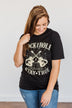"Rock And Roll, Stay True" Graphic Top- Black