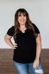 This Is Me Notch Pocket Top- Black