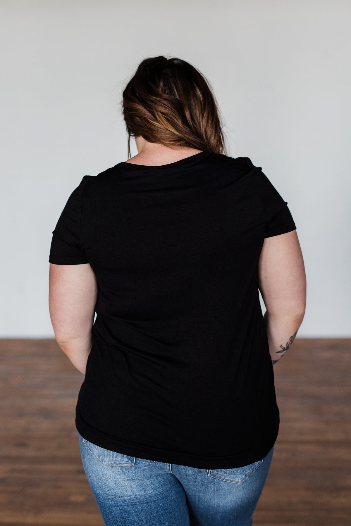 This Is Me Notch Pocket Top- Black