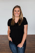 This Is Me Notch Pocket Top- Black