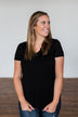 This Is Me Notch Pocket Top- Black