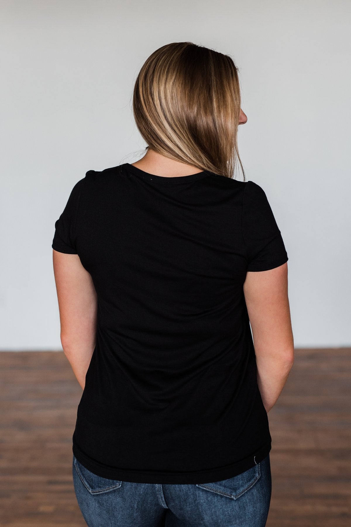 This Is Me Notch Pocket Top- Black