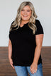 This Is Me Notch Pocket Top- Black