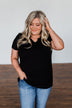 This Is Me Notch Pocket Top- Black