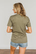 "Grateful" Graphic Tee- Olive
