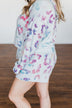 Made To Be Wild Leopard Lounge Shorts- Light Blue