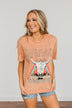 "Desert Road" Colorful Graphic Tee- Dusty Coral