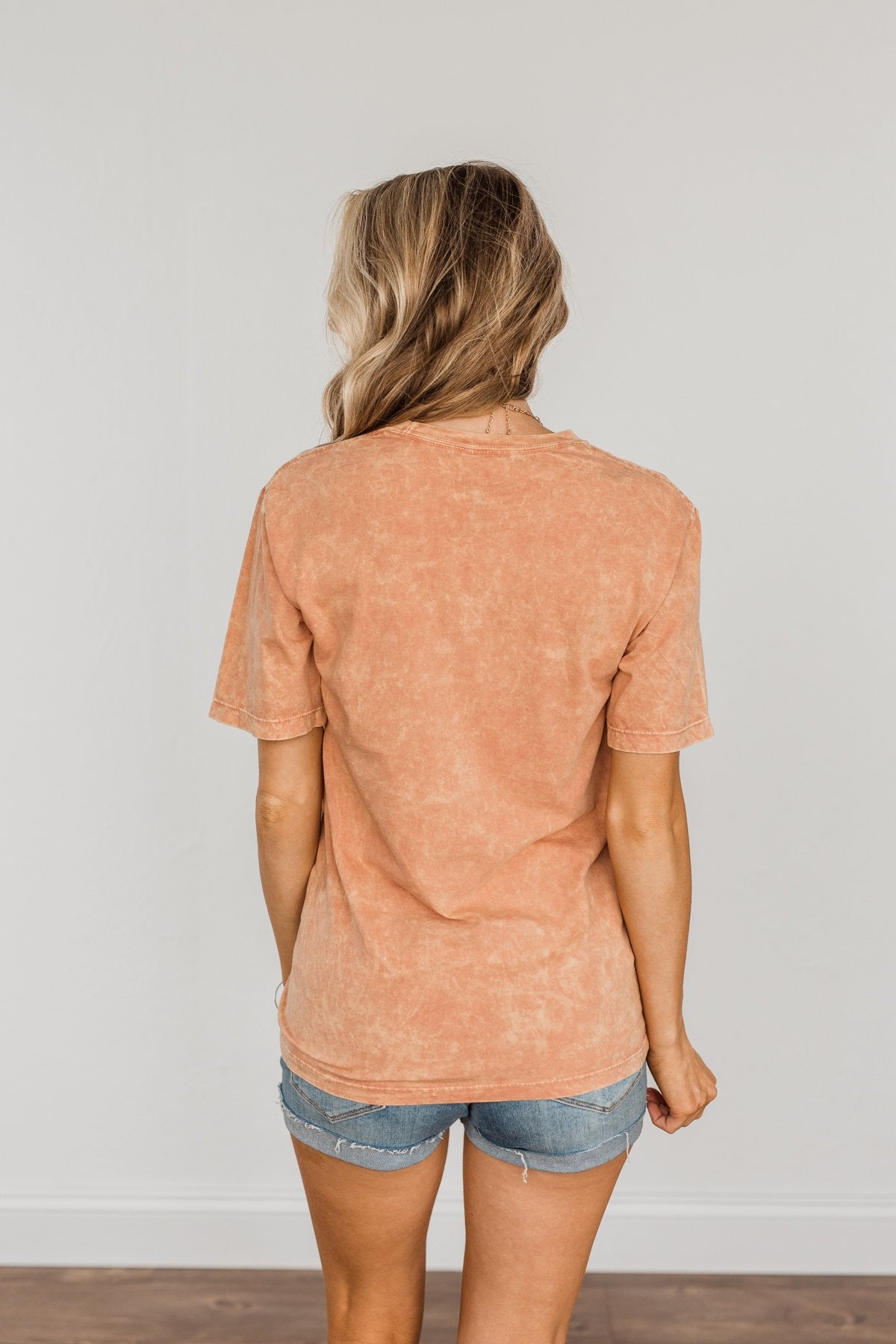 "Desert Road" Colorful Graphic Tee- Dusty Coral