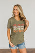"Grateful" Graphic Tee- Olive