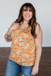 Let's Begin Again Floral Tank Top- Orange