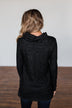 Written In The Stars Cowl Neck Top- Black