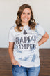 "Happy Camper" Tie Dye Graphic Tee- Navy & Ivory