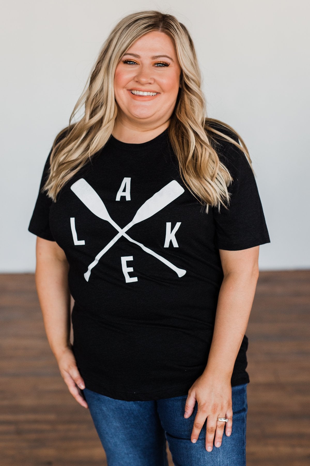 "Lake" Graphic Tee- Black