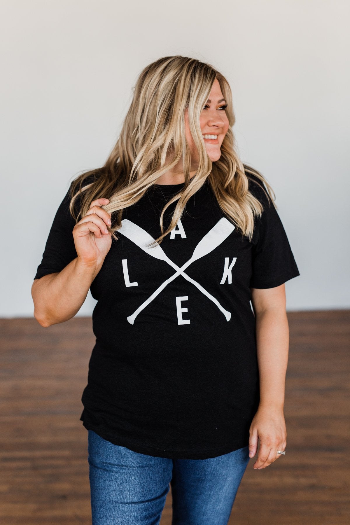 "Lake" Graphic Tee- Black