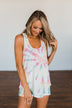 Dancing On My Own Tie Dye Tank Top- Ivory & Multi-Color