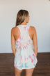 Dancing On My Own Tie Dye Tank Top- Ivory & Multi-Color