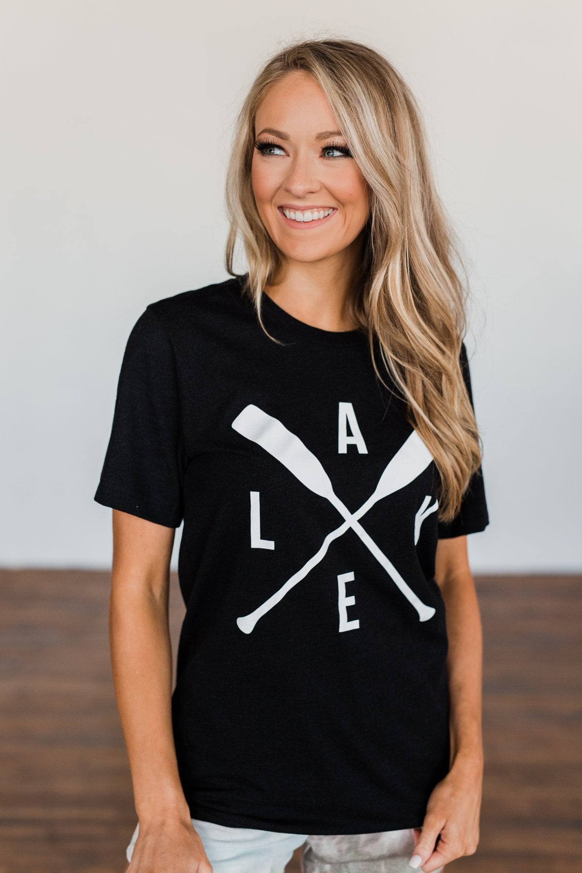 "Lake" Graphic Tee- Black